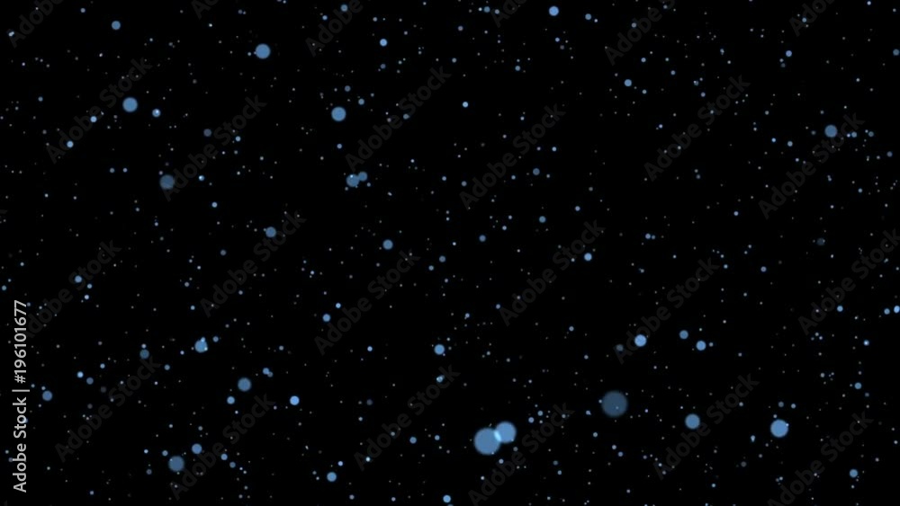 Wall mural through space, starfield. seamless loop abstract particles background.