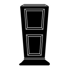 Empty flower pot icon