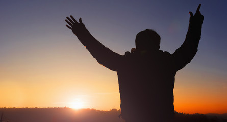 Tomb Empty With Crucifixion At Sunrise - Resurrection Of Jesus