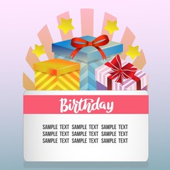 birthday theme with gift box