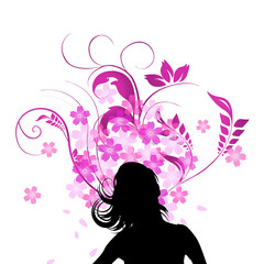 桜　さくら　和柄　和風　サクラ　日本　和　日本的　市松模様　伝統模様