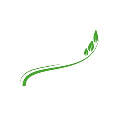 Green Leave Vector Template Design