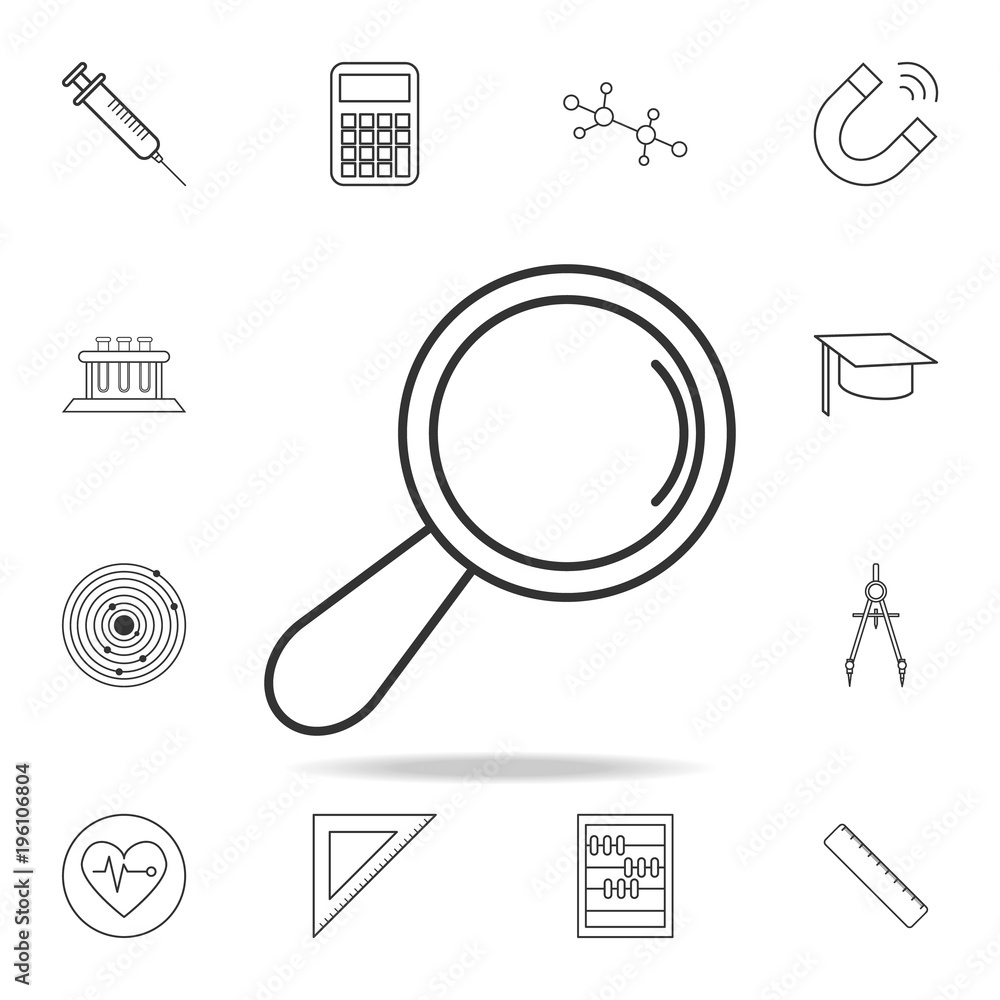 Poster search icon. detailed set of science and learning outline icons. premium quality graphic design. one