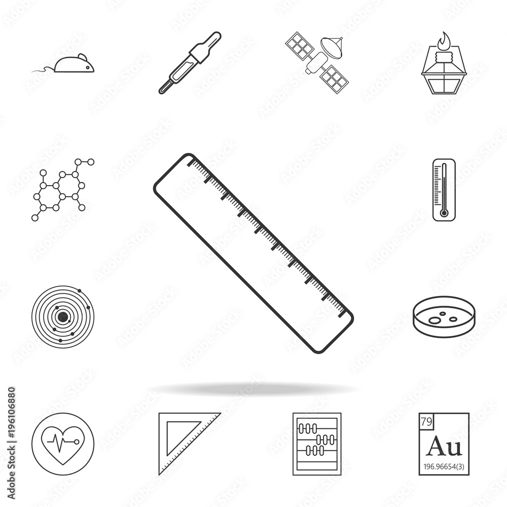 Poster ruler icon. detailed set of science and learning outline icons. premium quality graphic design. one 