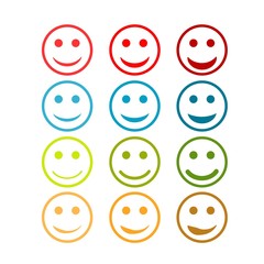 Smile Set Vector Template Design