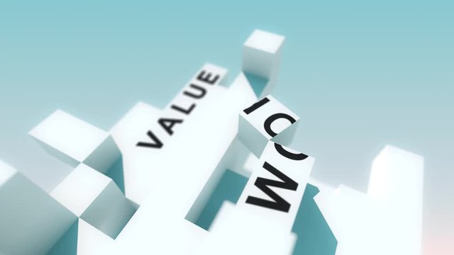 BPR words animated with cubes