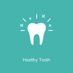 Vector outline tooth Icon.