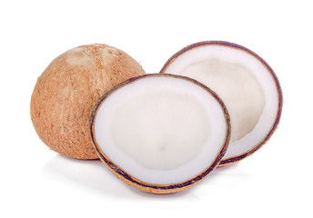 coconuts isolated on the white background