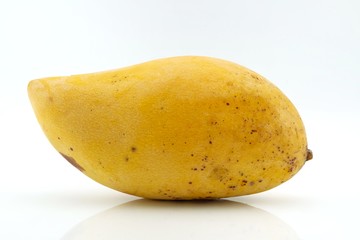 Ripe mango isolated with on white background.