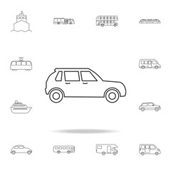 car icon. Detailed set of transport outline icons. Premium quality graphic design icon. One of the collection icons for websites, web design, mobile app