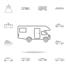 Caravan icon. Motor Home icon. Detailed set of transport outline icons. Premium quality graphic design icon. One of the collection icons for websites, web design, mobile app