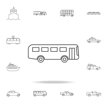 Bus Icon. Detailed set of transport outline icons. Premium quality graphic design icon. One of the collection icons for websites, web design, mobile app