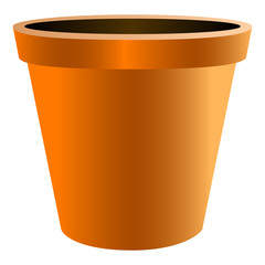 Isolated empty flower pot
