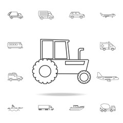 Tractor icon. Detailed set of transport outline icons. Premium quality graphic design icon. One of the collection icons for websites, web design, mobile app