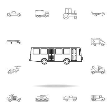 Bus Icon. Detailed set of transport outline icons. Premium quality graphic design icon. One of the collection icons for websites, web design, mobile app