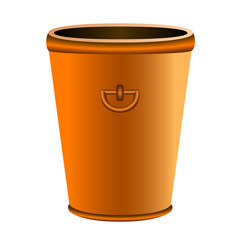 Isolated empty flower pot