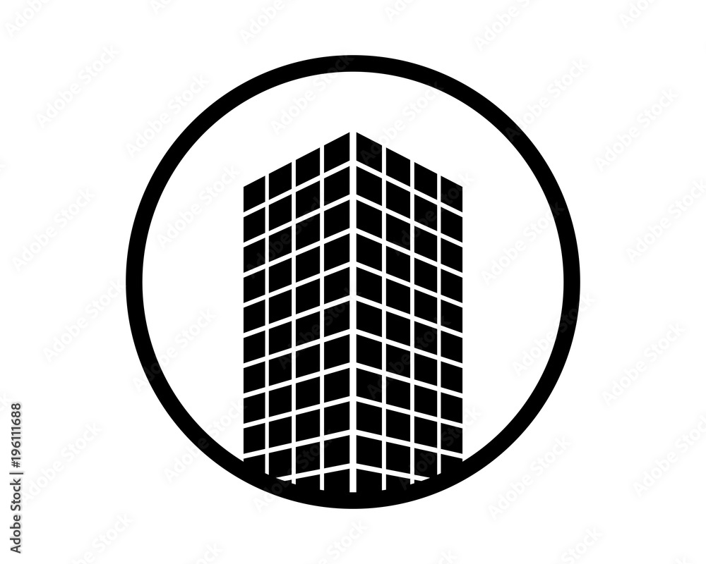 Poster building architecture icon skyscraper cityscape architecture construction image vector