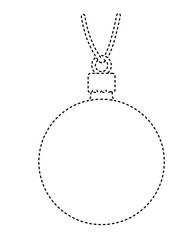 christmas ball hanging decorative icon vector illustration design