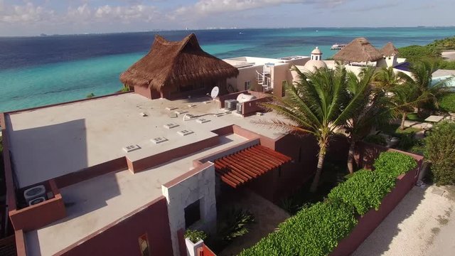 Aerial Mexico Island Homes 01 Boom Up