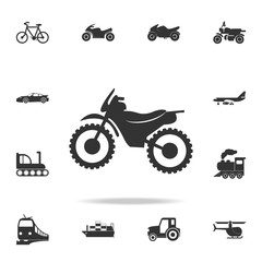 Motorcycle icon vector isolated. Detailed set of transport icons. Premium quality graphic design. One of the collection icons for websites, web design, mobile app