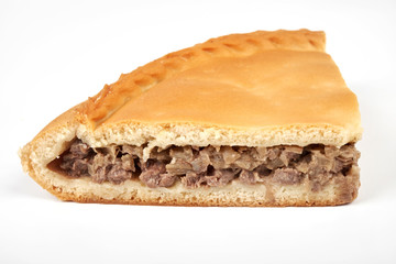 meat pie, isolated on white background