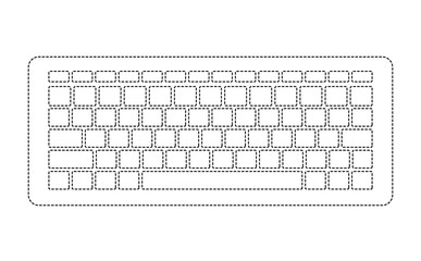 keyboard computer isolated icon vector illustration design