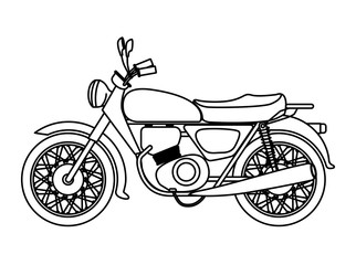 Obraz premium retro motorcycle classic icon vector illustration design