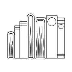 pile books library icon vector illustration design