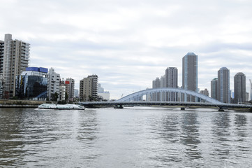 Fototapeta na wymiar 隅田川の永代橋