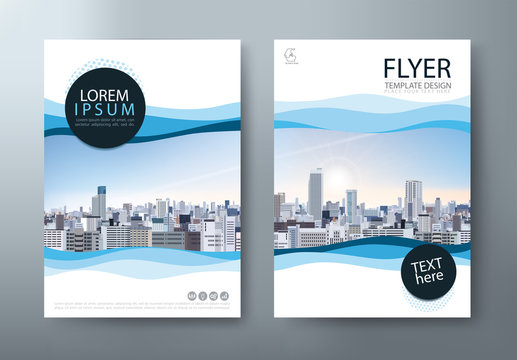 Flyer design, Leaflet, book cover template vector.