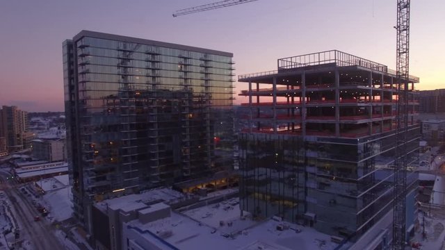 Nashville Snow- Building and crane dolly out