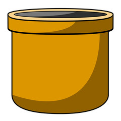 Empty flower pot icon