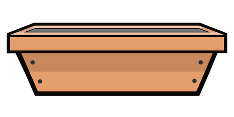 Empty flower pot icon