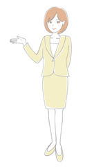 スーツ　女性　案内