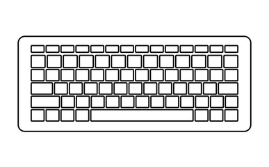 keyboard computer isolated icon vector illustration design
