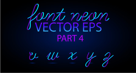 Neon 3D Typeset with Rounded Shapes. Font Set of Painted Letters. Matte Liquid Colors 80s ans 90s style. Night Glow Effect. Tube Alphabet. ABC for DJ Poster, Sale Banner, Signboard, Advertising.