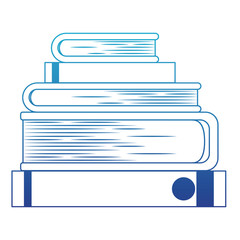 pile books library icon vector illustration design