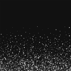 Amazing falling stars. Scatter bottom gradient with amazing falling stars on black background. Lovely Vector illustration.