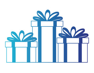 set gifts boxes presents icon vector illustration design