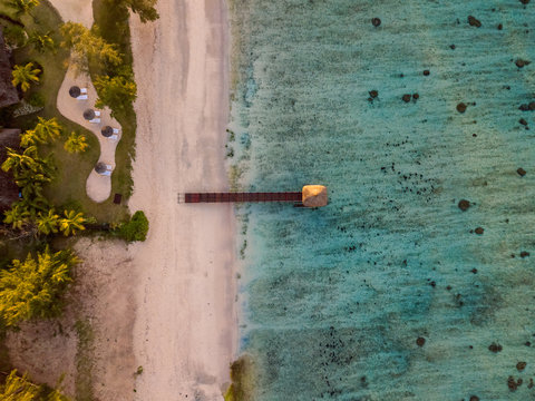 Pier from Above Mauritius