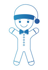 cute christmas cookie with hat vector illustration design