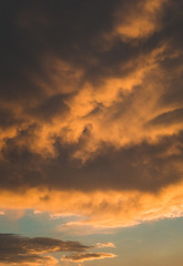 Fototapeta na wymiar Clouds during beautiful sunset