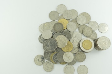 Thai baht Thailand on a white background.