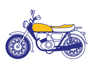 retro motorcycle classic icon vector illustration design