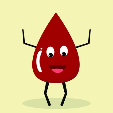 Tropfen lustig gl&auml;nzend Wasser Blut