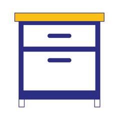 wooden office drawer icon vector illustration design