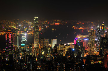 Hong Kong Cityscape at Night