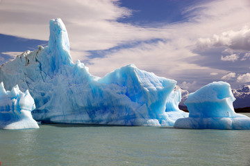 Icebergs from Upsala Glacier in the Argentino Lake, Argentina