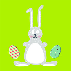 Süßer Osterhase Flat Icon