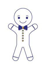 cute christmas cookie icon vector illustration design